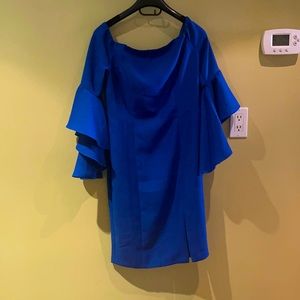 Bell sleeve arms dress.